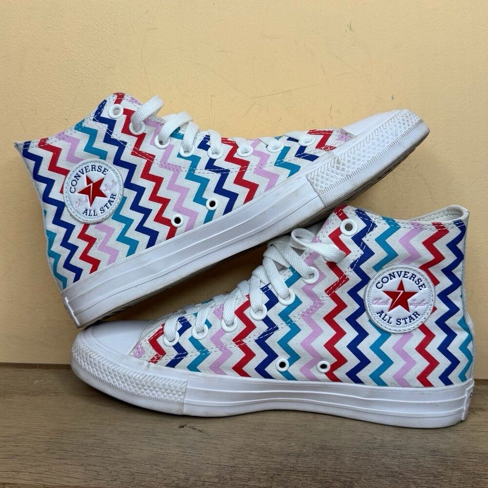 Converse Chuck Taylor All Star High Zigzag Womens 567046C size 9 shoes sneakers
